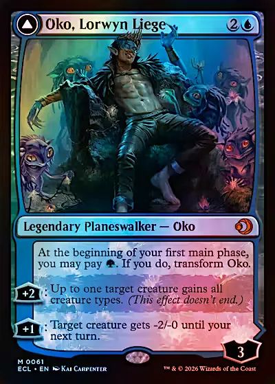 Oko, Lorwyn Liege // Oko, Shadowmoor Scion (ECL) (61) / Foil — cara 1 de 2