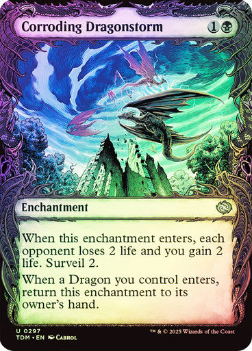 Corroding Dragonstorm (TDM) (297) / Foil / Showcase