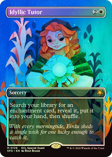 Idyllic Tutor (SPG) (129) / Borderless / Foil
