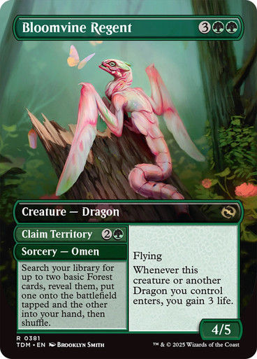 Bloomvine Regent // Claim Territory // Bloomvine Regent (TDM) (381) / Borderless — cara 2 de 2