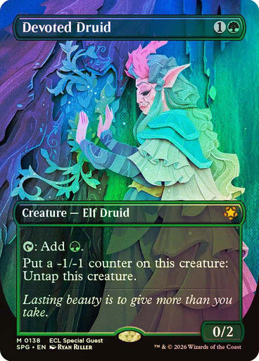 Devoted Druid (SPG) (138) / Borderless / Foil