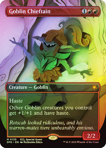 Goblin Chieftain (SPG) (135) / Borderless / Foil