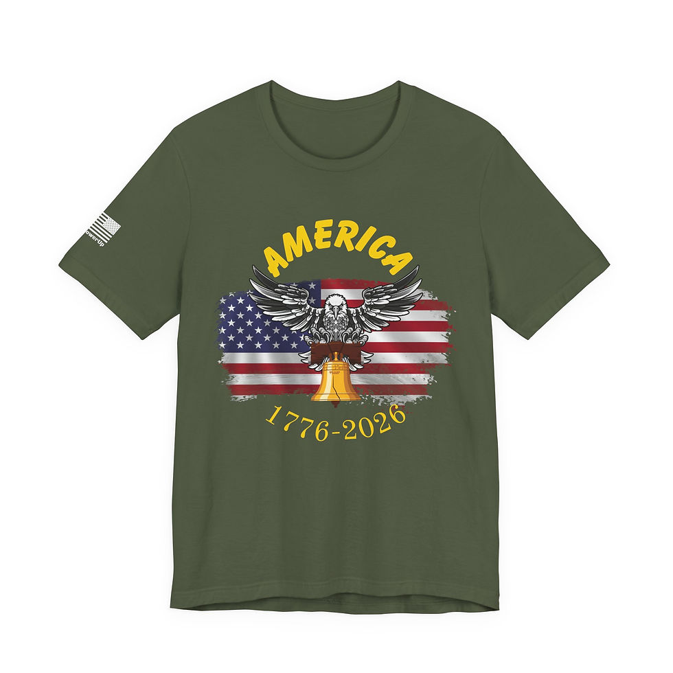 Thumbnail: America 1776–2026 Eagle & Liberty Bell Flag T-Shirt