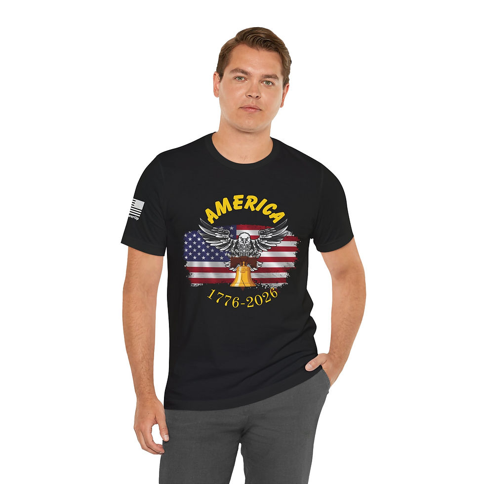 Thumbnail: America 1776–2026 Eagle & Liberty Bell Flag T-Shirt