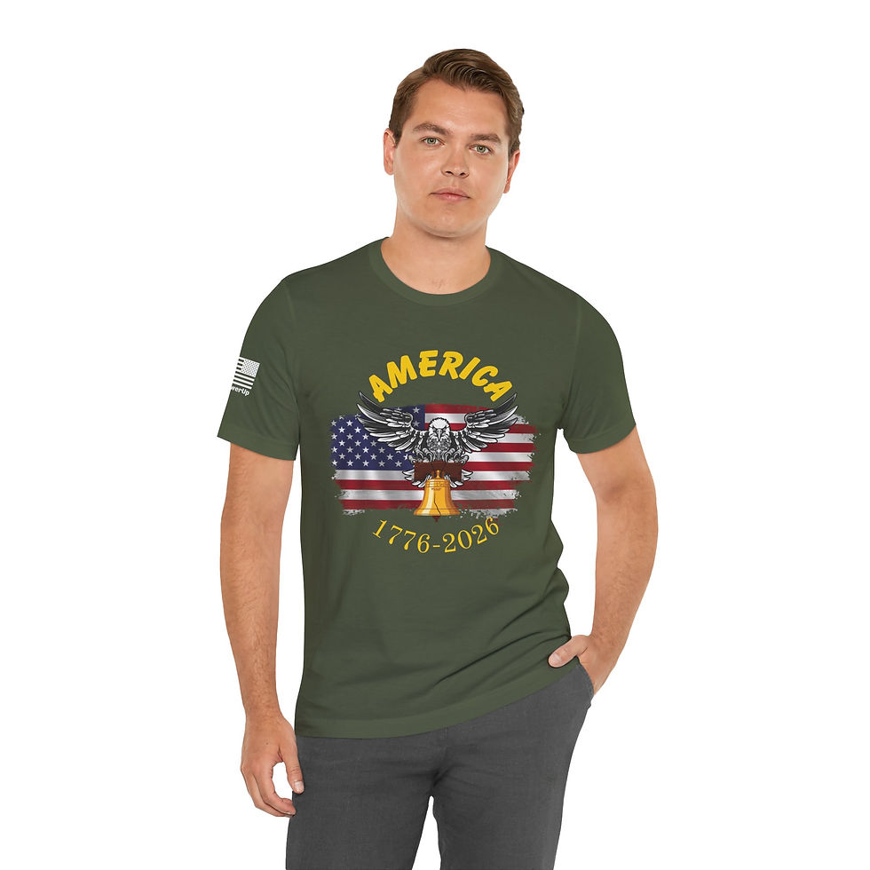 Thumbnail: America 1776–2026 Eagle & Liberty Bell Flag T-Shirt