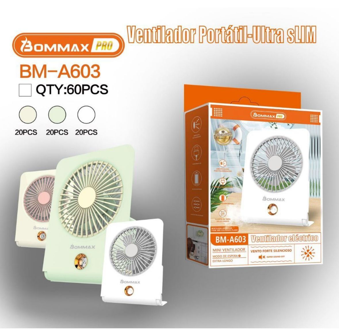 MINI VENTILADOR PORTÁTIL BM-A603