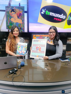 En el estudio de TV Mundo Perú
