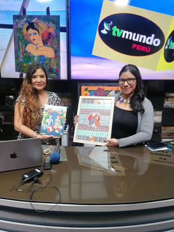 En el estudio de TV Mundo Perú