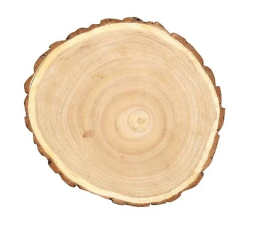 Thumbnail: Paulownia Wood Slice with Engraving