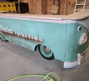 Volkswagen Liquor Bar or Retail Counter with Storage