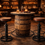 Thumbnail: whisky barrel table and stools