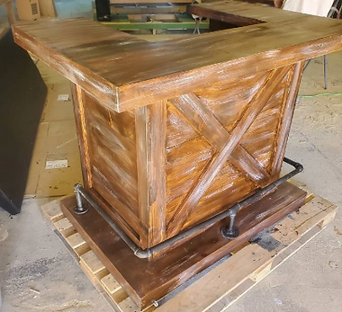 Rustic Wood Bar Table