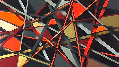 Composition with gold, 2017 (spray paint and hight gloss lacquer on aluminium, 80cmX120cm).jpg