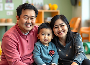 chinese father, chinese mother and child sitting together in a play area at clinic.jpg