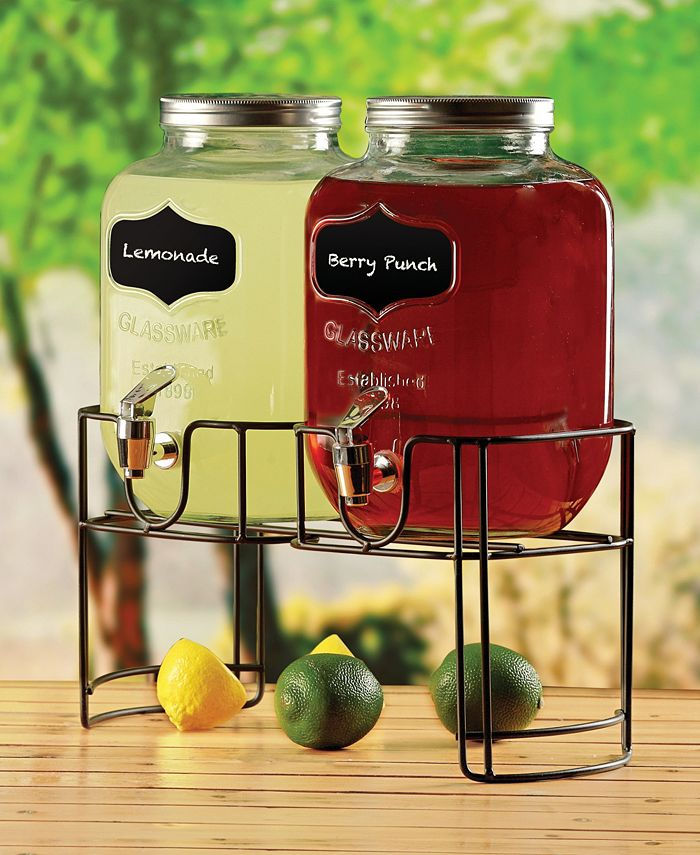Double distributeur en verre