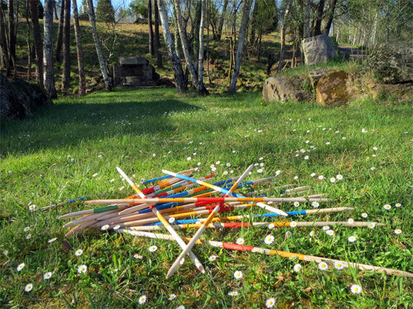 Mikado géant en bois