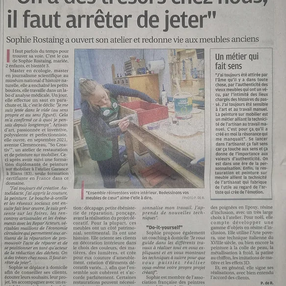 La Provence parle de l'Atelier