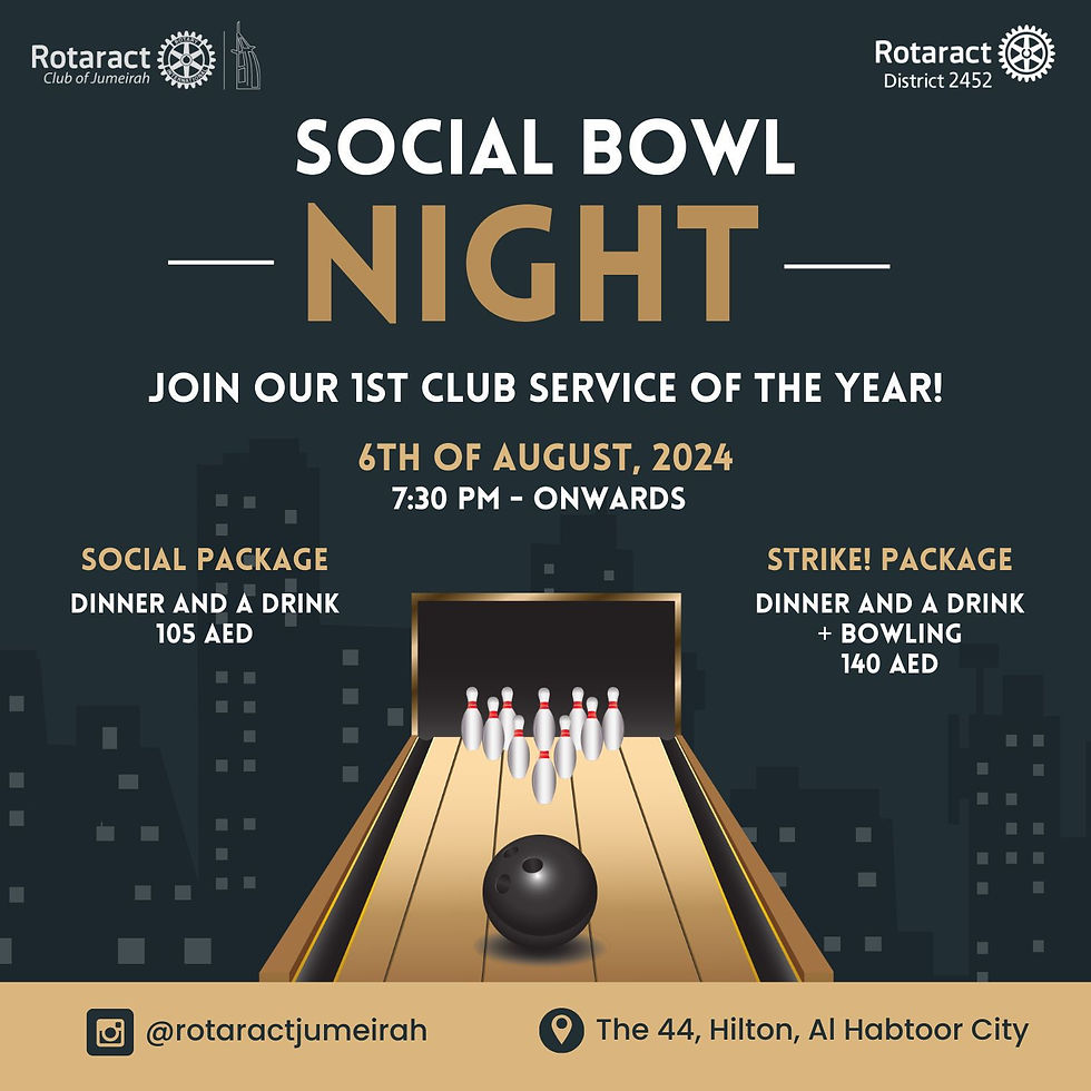 Rotaract Club of Jumeirah - Social Bowl Night