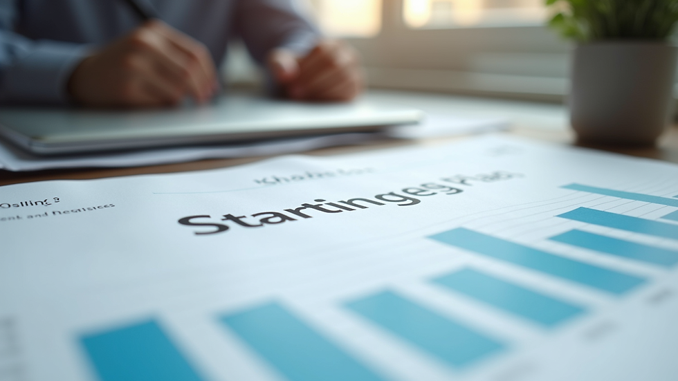 Close-up view of a digital marketing strategy plan on a desk