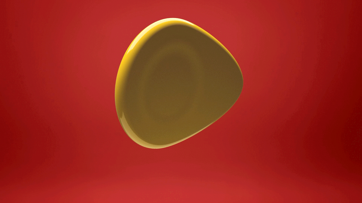 The specially designed spoon in motion.