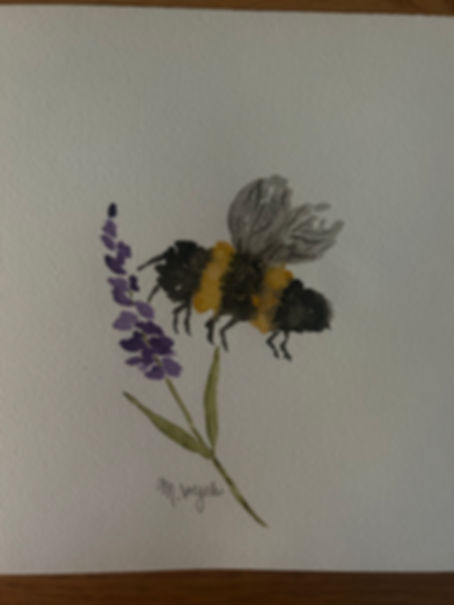 Bumble bee with flower