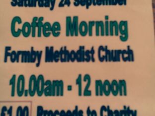 Coffee Morning this Saturday at Formby Methodist Church