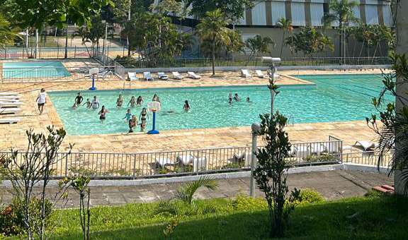 Área externa disponível para eventos no Clube Marapendi