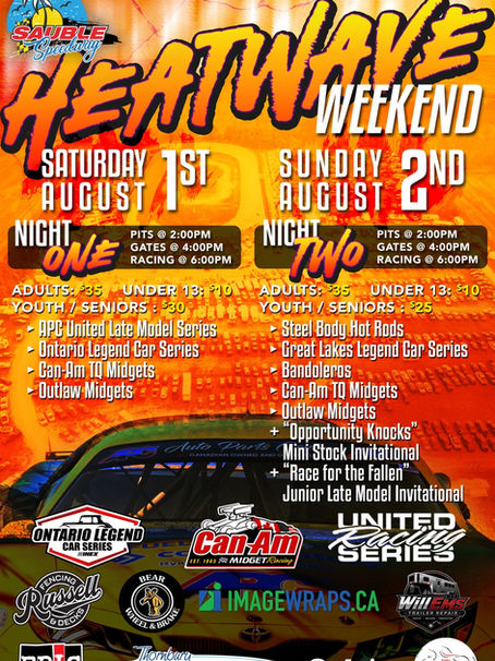 August 1st & 2nd 2026 - HEATWAVE WEEKEND