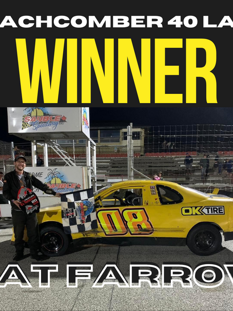Pat Farrow WINS Beachcomber 40 Lapper!