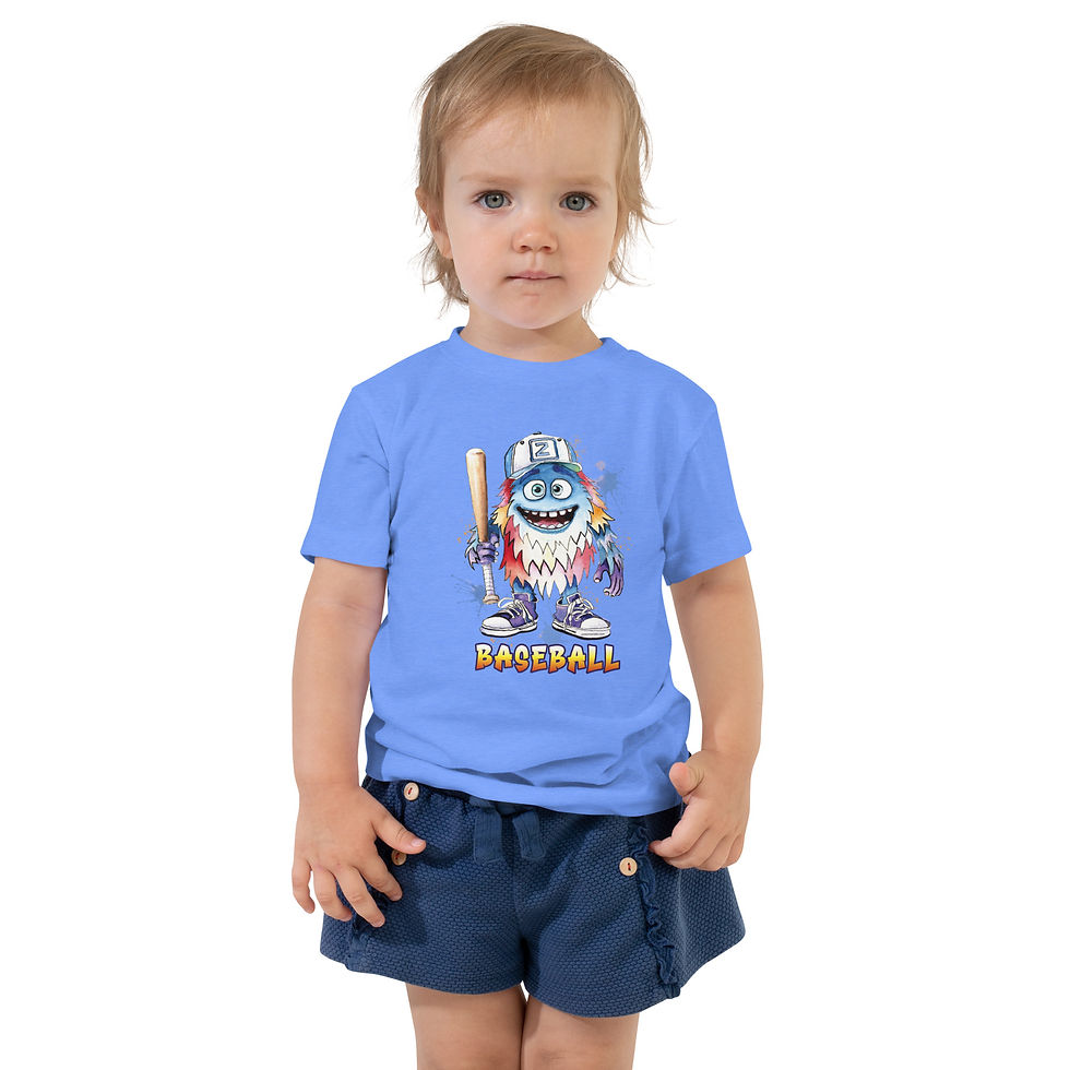 Thumbnail: Zaree Monster Baseball Toddler Short Sleeve Tee