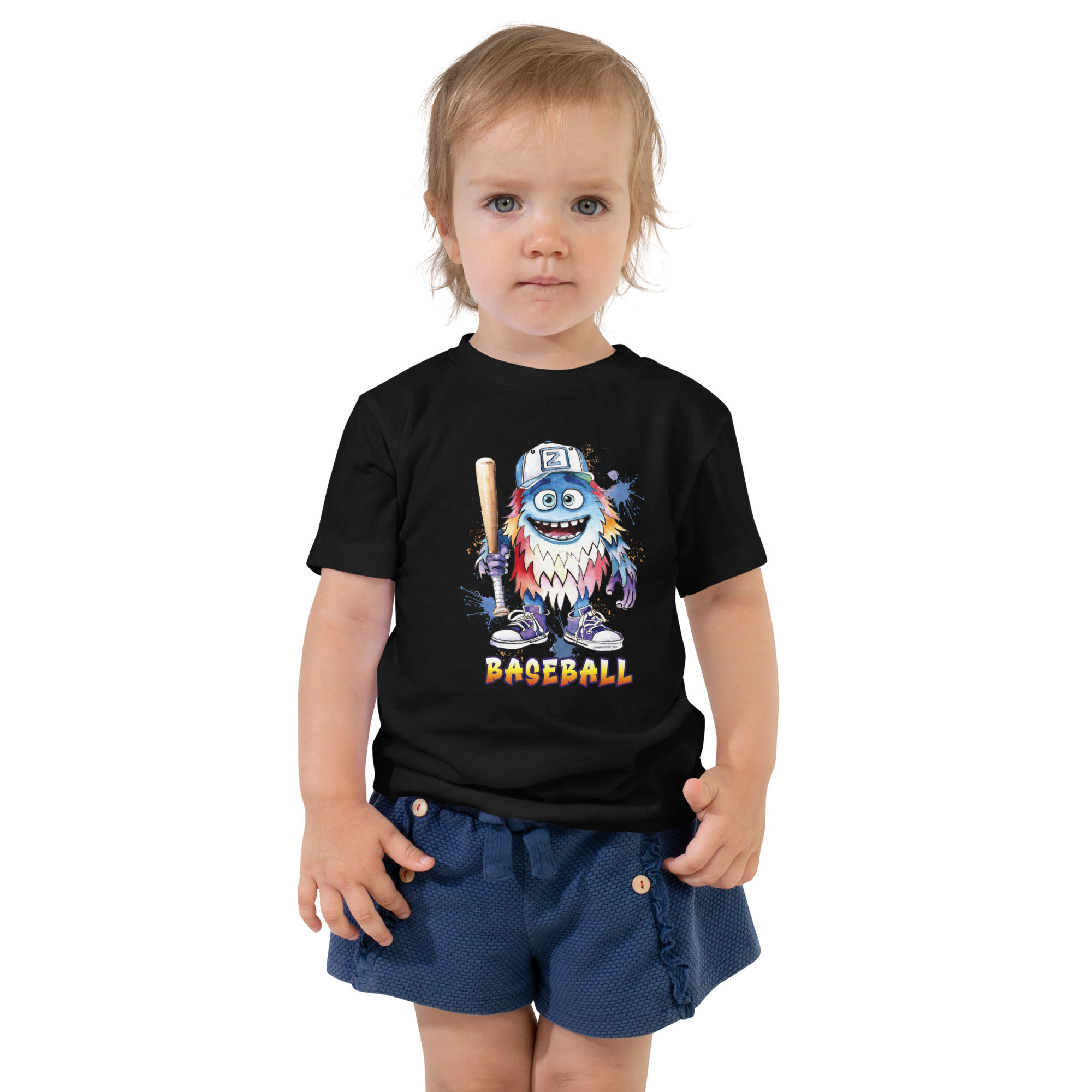 Zaree Monster Baseball Toddler Short Sleeve Tee