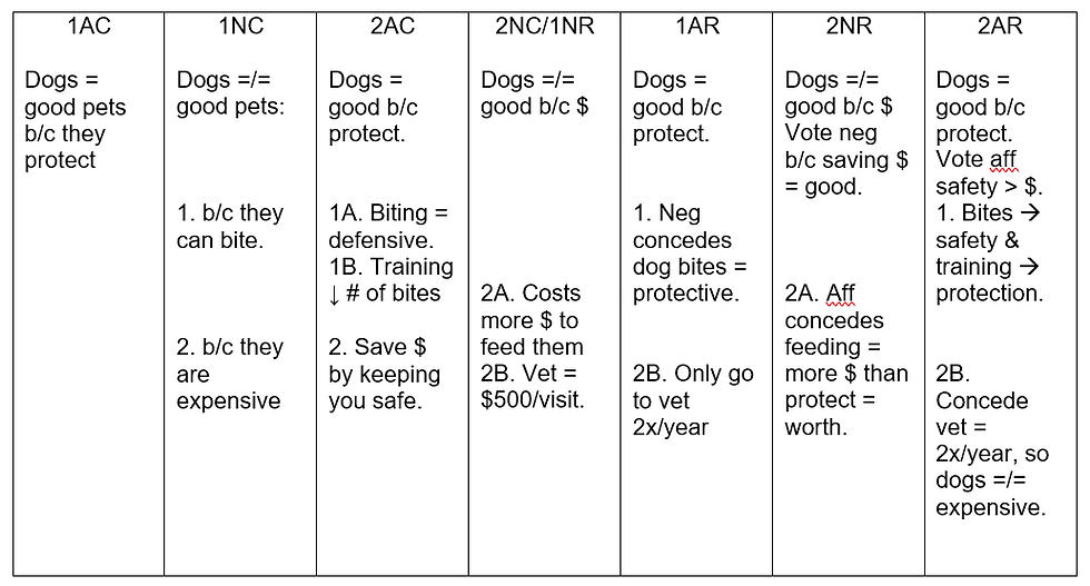 policy debate structure