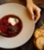Borscht with Beef Cheeks