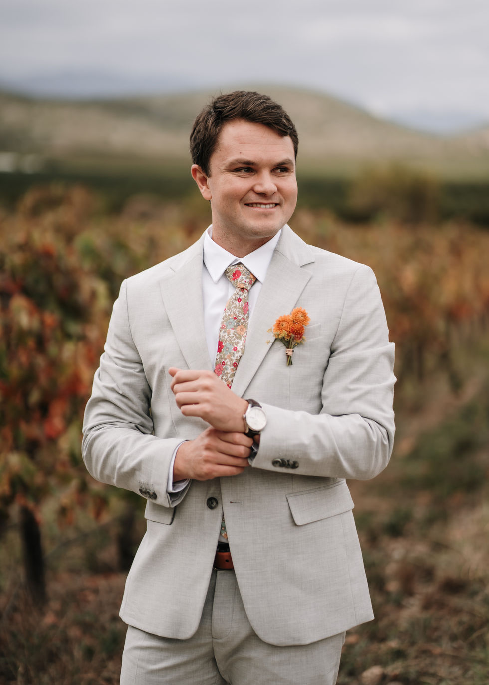Wedding boutonnières Mustard & Seed