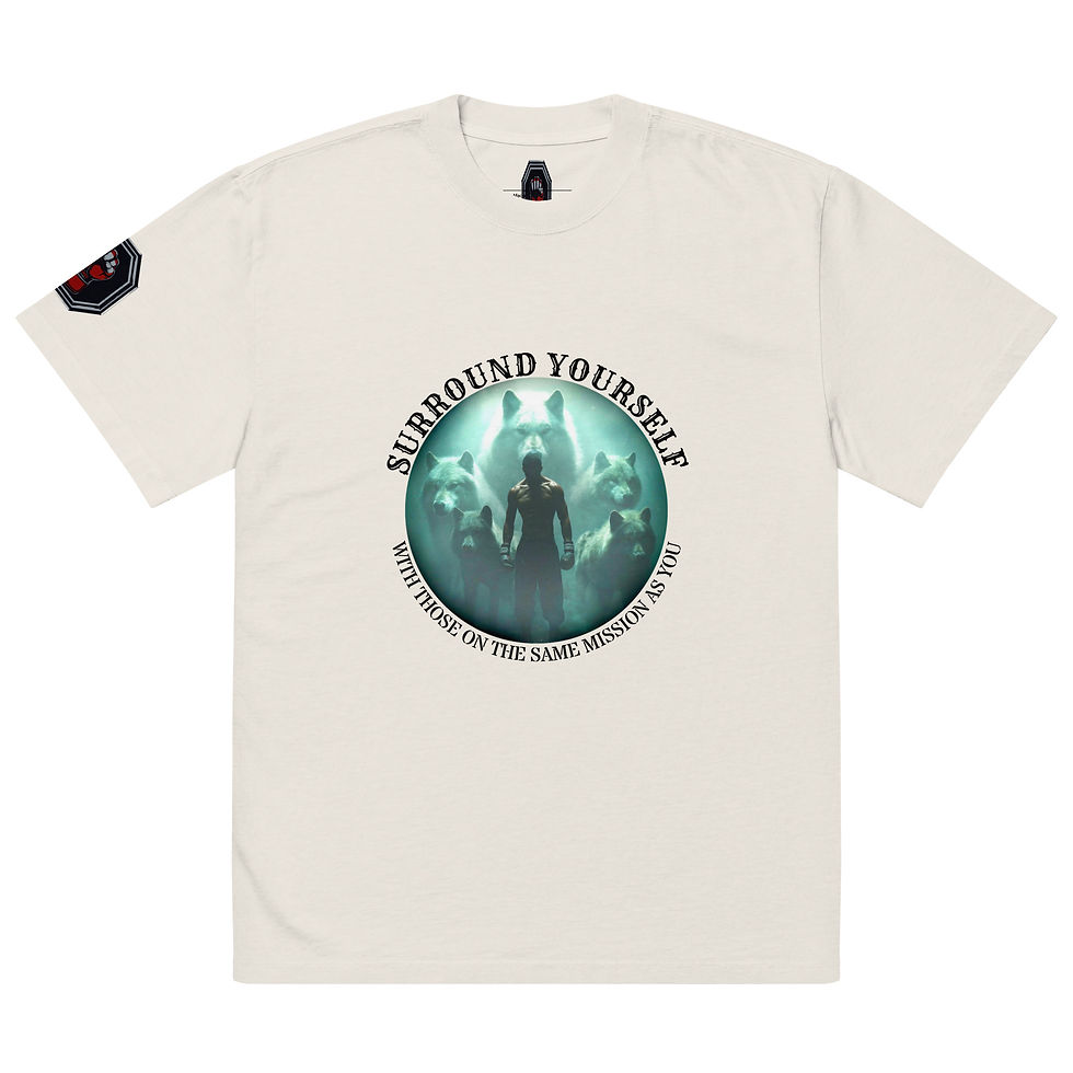 Thumbnail: Men's Oversized faded t-shirt - Surround Yourself
