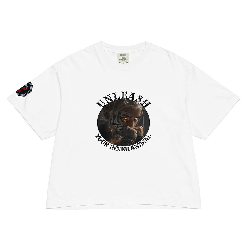 Thumbnail: Women’s heavyweight boxy tee - Unleash Your Inner Animal