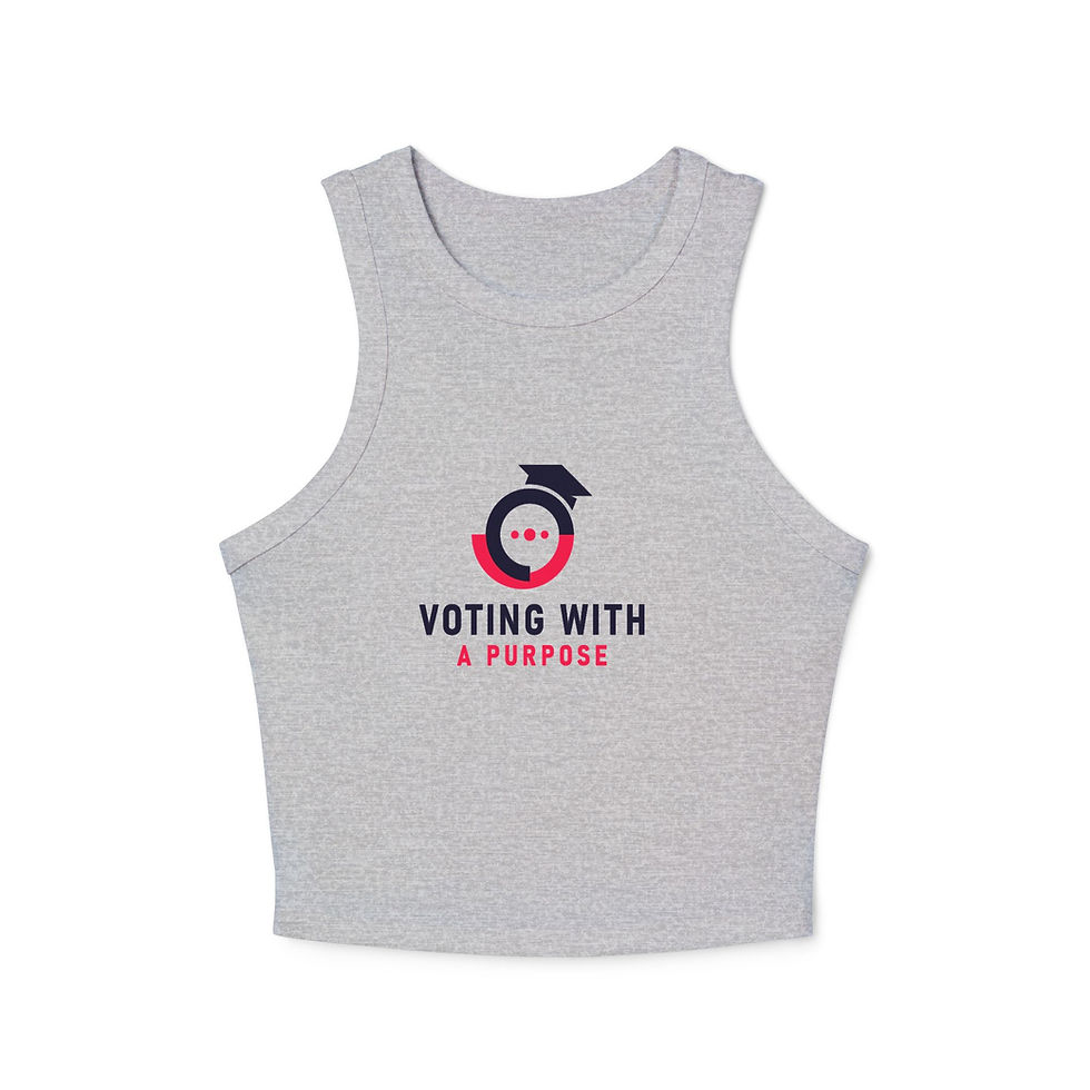 Thumbnail: Voting With A Purpose tank top | Political Vote Design, Graduation Cap Icon