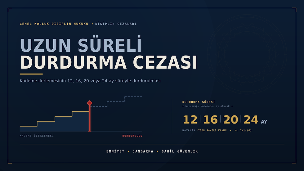 7068 Genel Kolluk Disiplin Hukuku Uzun Süreli Durdurma Cezası