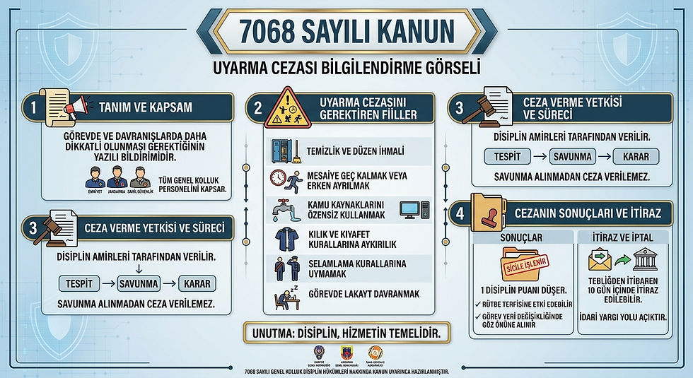Uyarma Cezası Nedir? 7068 Sayılı Kanuna Göre Şartları ve Sonuçları