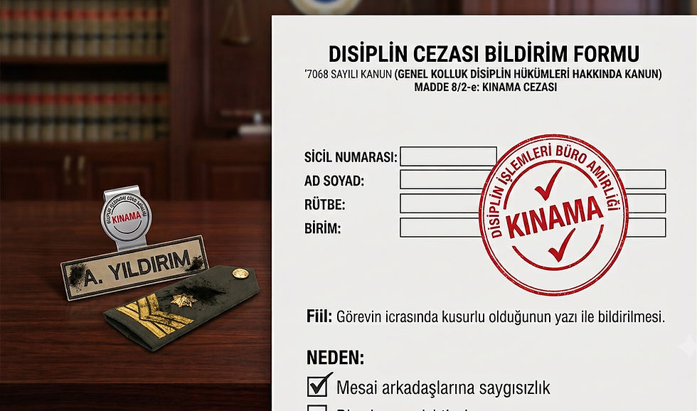 Kınama Cezası Nedir? 7068 Sayılı Kanuna Göre Şartları ve Sonuçları