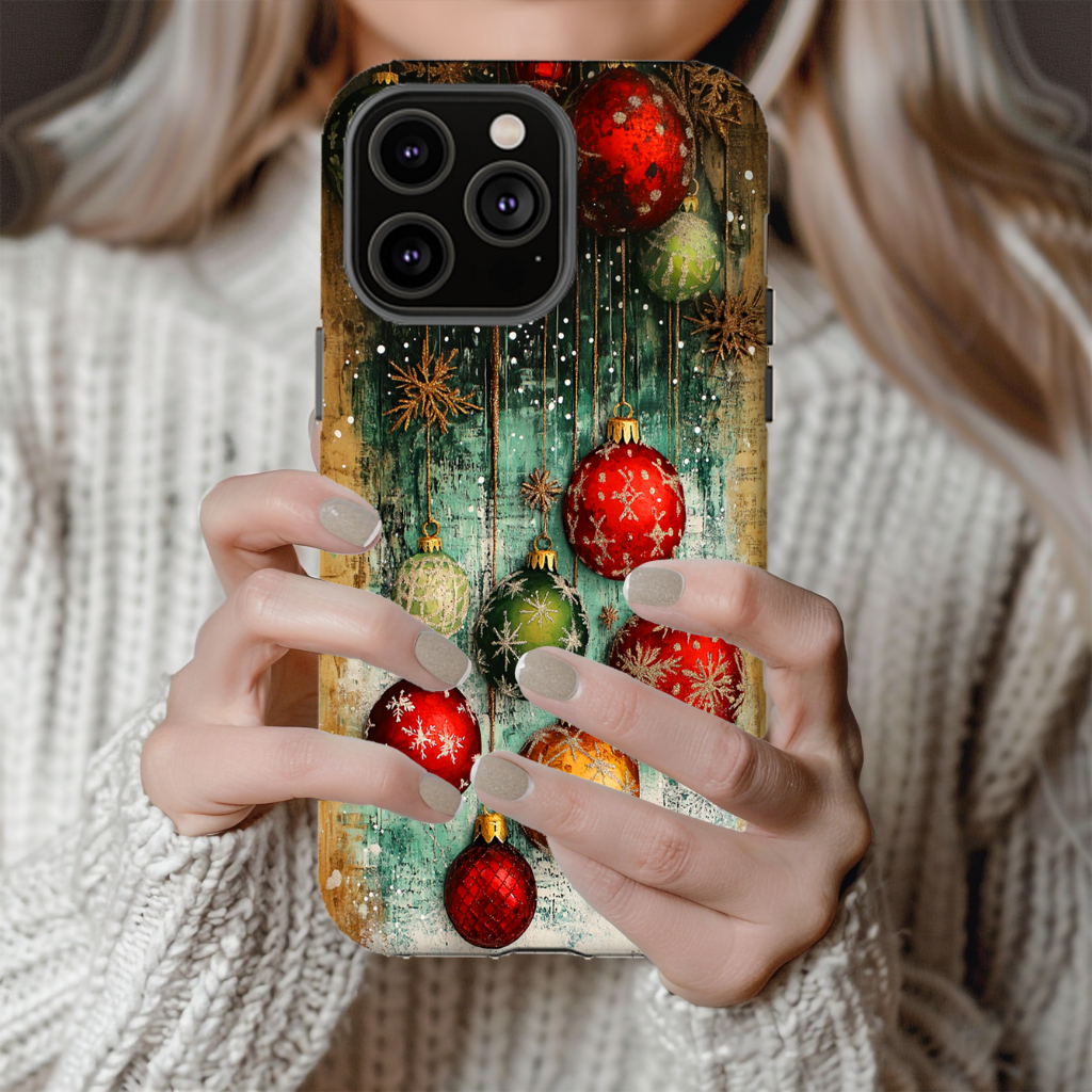 Beautiful Christmas Ornaments Tough Case, iphone, Galaxy S, Pixel