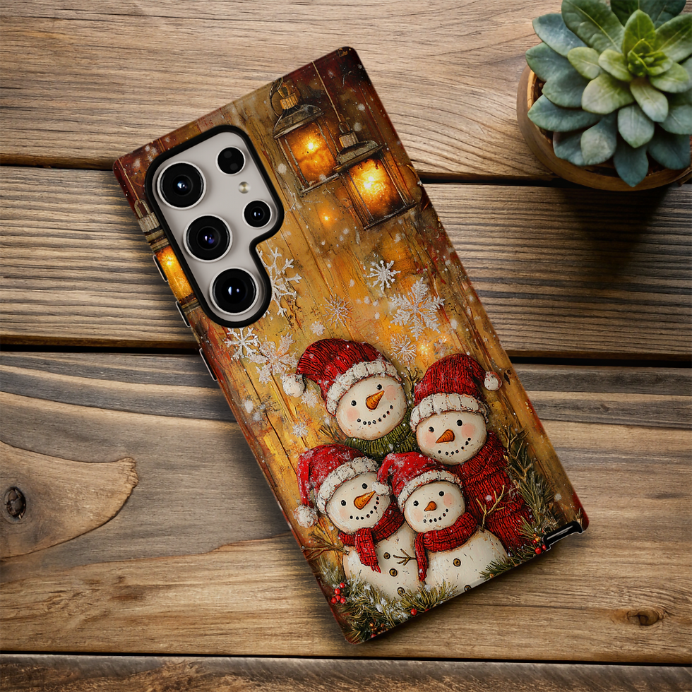 Thumbnail: 3D Winter Snowmen Tough Case, Winter case, iphone, Galaxy S, Pixel