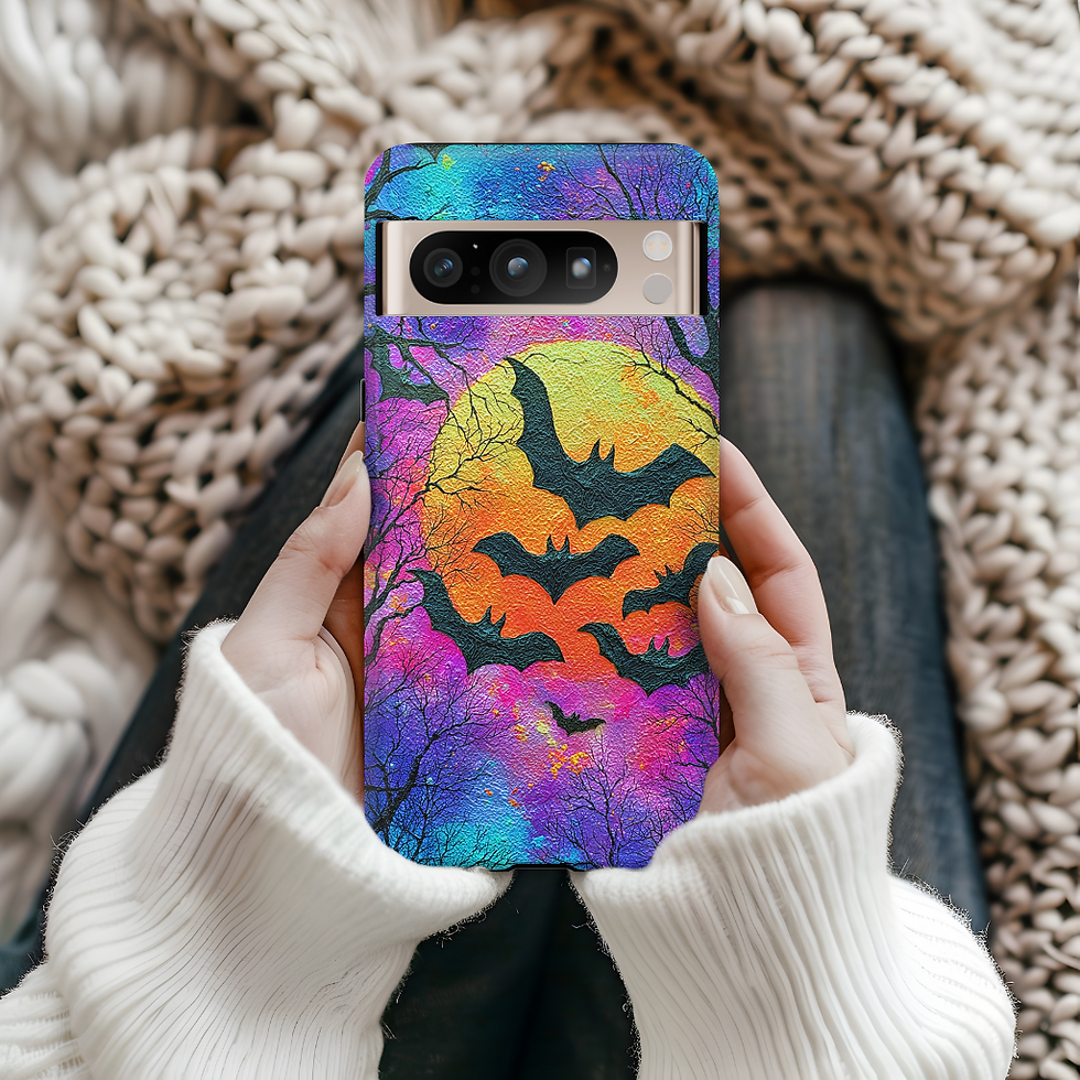 Thumbnail: 3d effect Gothic Bats Tough case, Halloween Cover