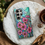Thumbnail: Faux Stained Glass Pink Daisies tough Phone case, iPhone, Pixel, Galaxy S 