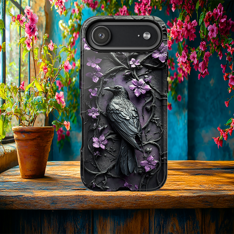 Thumbnail: Gothic Crow Tough case, iphone, galaxy S, Google Pixel