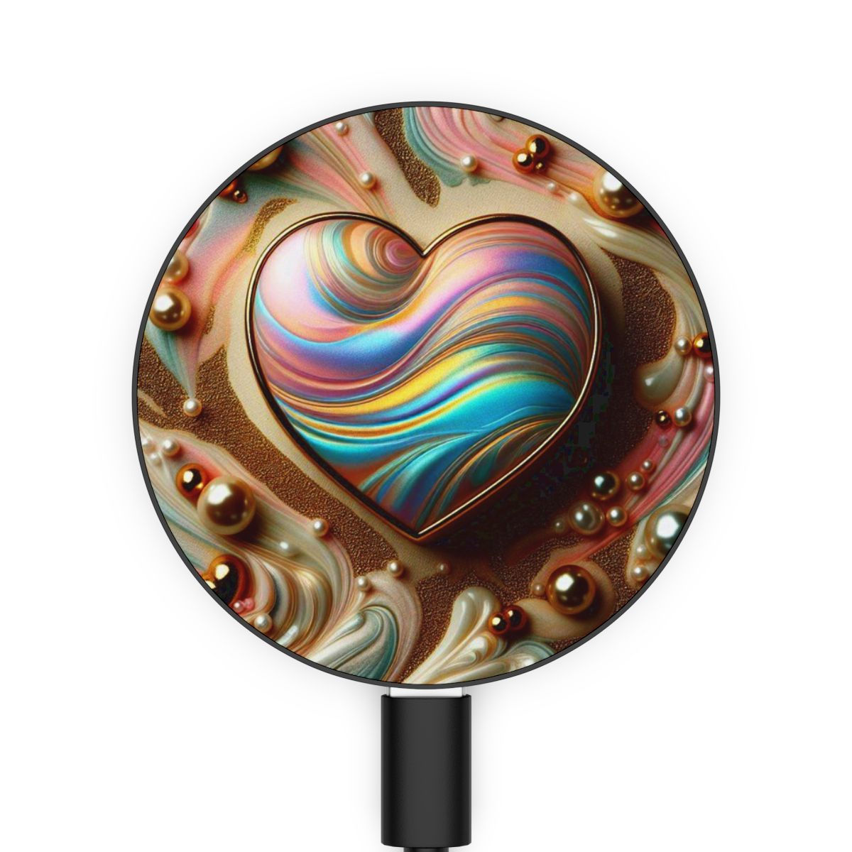 3D Jewel Heart Magnetic Induction Charger