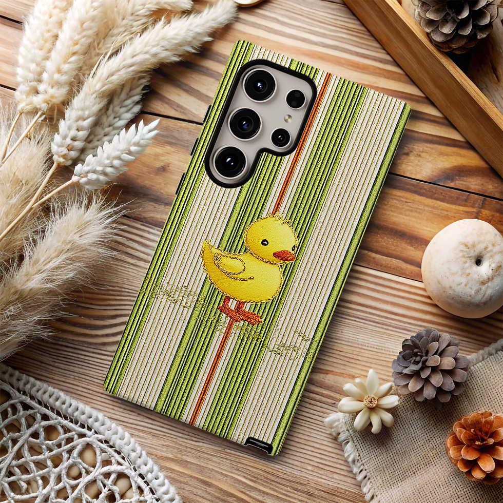 Thumbnail: Vintage Olive Striped Tough Phone Case, iphone, Galaxy S, Google Pixel