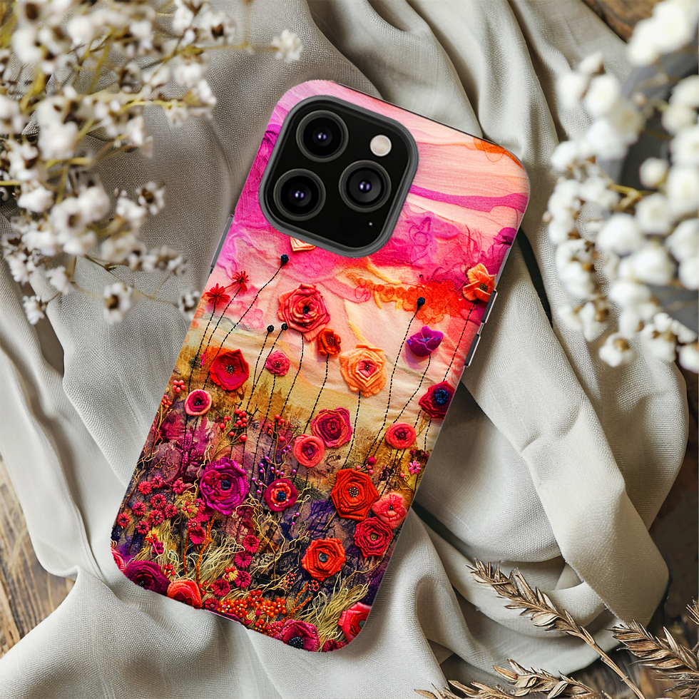Thumbnail: field of Poppies Tough case, for iphone 16 17, Galaxy S 24 25, pixel 8 9 