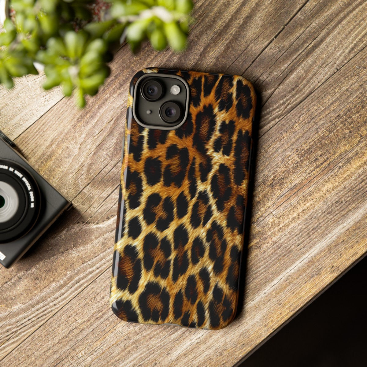 Leopard Print Tough Case, iPhone 15 Samsung S24 Ultra Google Pixel 8 Pro