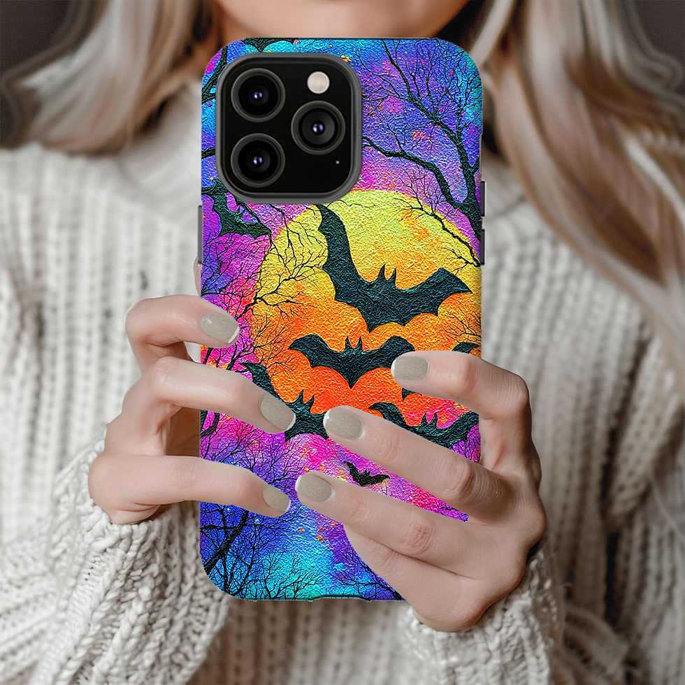 Thumbnail: 3d effect Gothic Bats Tough case, Halloween Cover